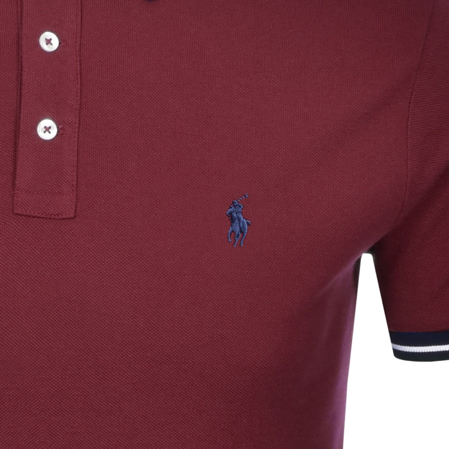 Alternative Image for ProductRalph Lauren Slim Fit Polo T Shirt Burgundy3